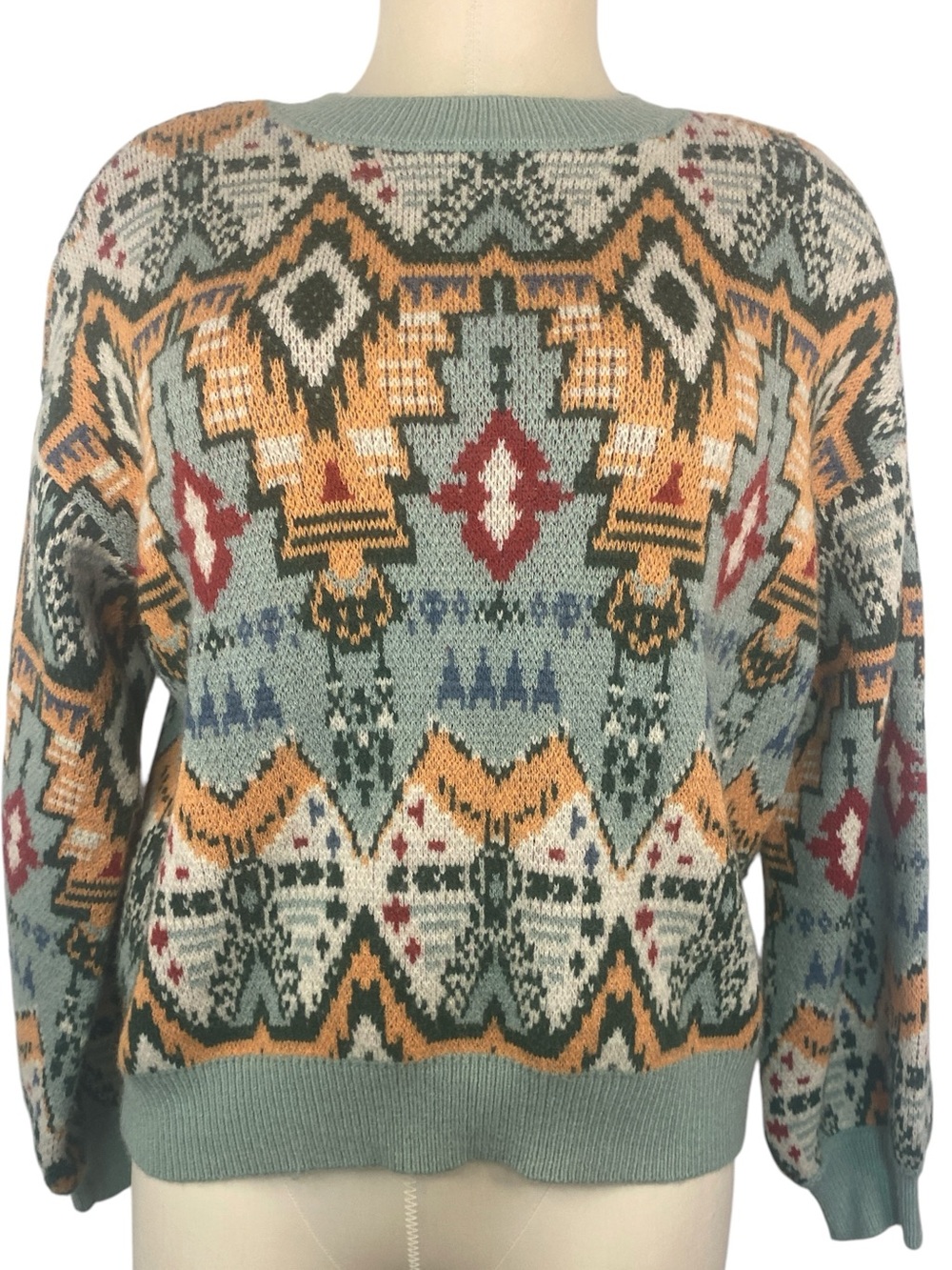 Rock & Roll Denim Multicolor Southwestern Pattern Knit Sweater Women’s Small - Picture 1 of 4